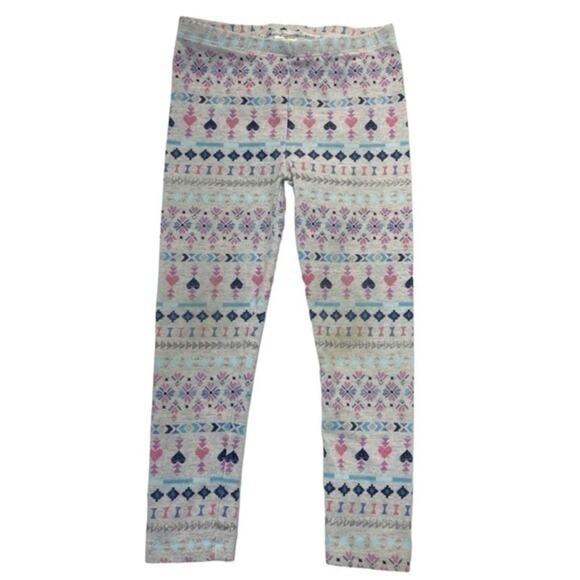 OshKosh B’Gosh Gray Leggings colorful printed design girls Size 4T - Picture 1 of 6